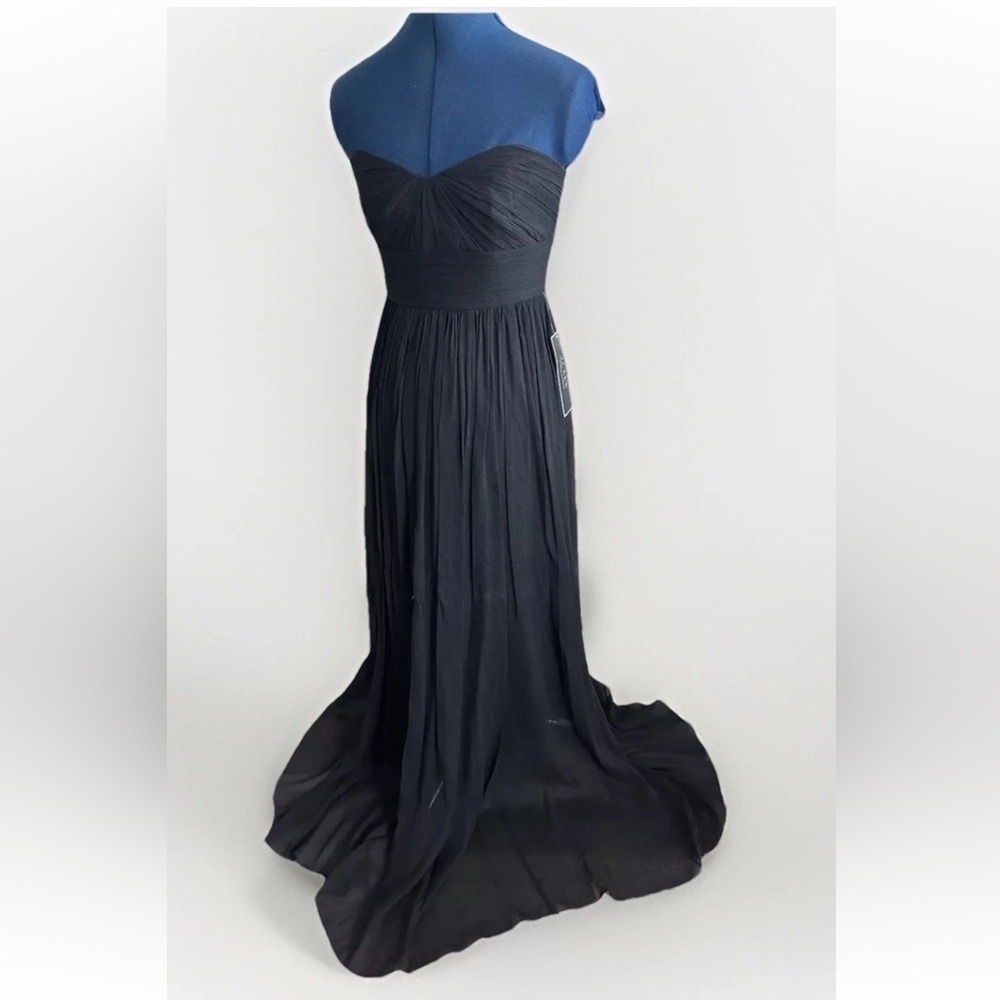 J. Crew Jcrew Black Mesh Maxi Dress BLD Wedding Bridesmaid party Size 2